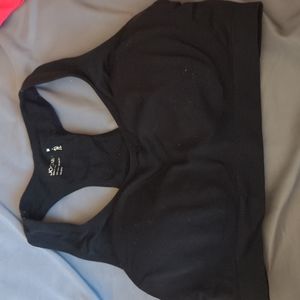 black padded sports bra